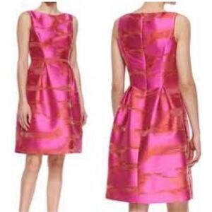 Lela Rose Silk Blend Textured Cocktail Dress